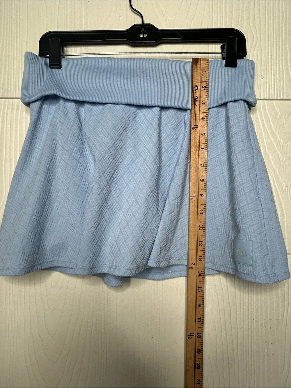 ALO Yoga Pale Blue Textured Circle Skirt